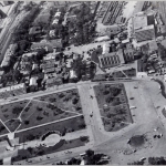 Фото города Барнаула с высоты (скорее всего снимок сделан с вертолета). Фото 80-х годов.