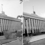 На снимке здание крайисполкома (проспект Ленина, 59). Снимок 60-х годов.