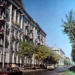 Ленинский проспект в городе Барнауле. 1979 год.