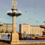 На фотоснимке площадь имени Ленина, кадр сделан в 80-х годах.