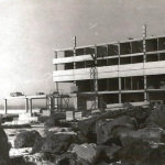 Фото строительства гостиницы у Речного вокзала, Куйбышев (Самара).
Фотография сделана в Марте 1970 году.